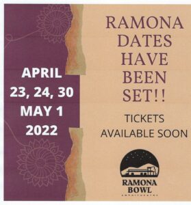 Ramona Bowl Save the Date @ Ramona Bowl Amphitheater