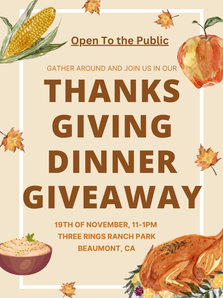 Thanksgiving Dinner Giveaway @ Three Rings Ranch Park | Beaumont | California | United States