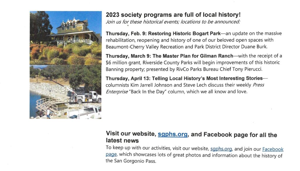 Restoring Historic Bogart Park | SGPHS @ Cherry Valley Grange | Cherry Valley | California | United States