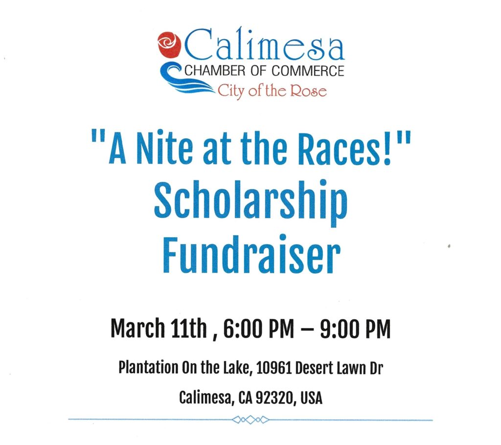 "A Nite at the Races!" Scholarship Fundraiser @ Plantation on the Lake | Calimesa | California | United States