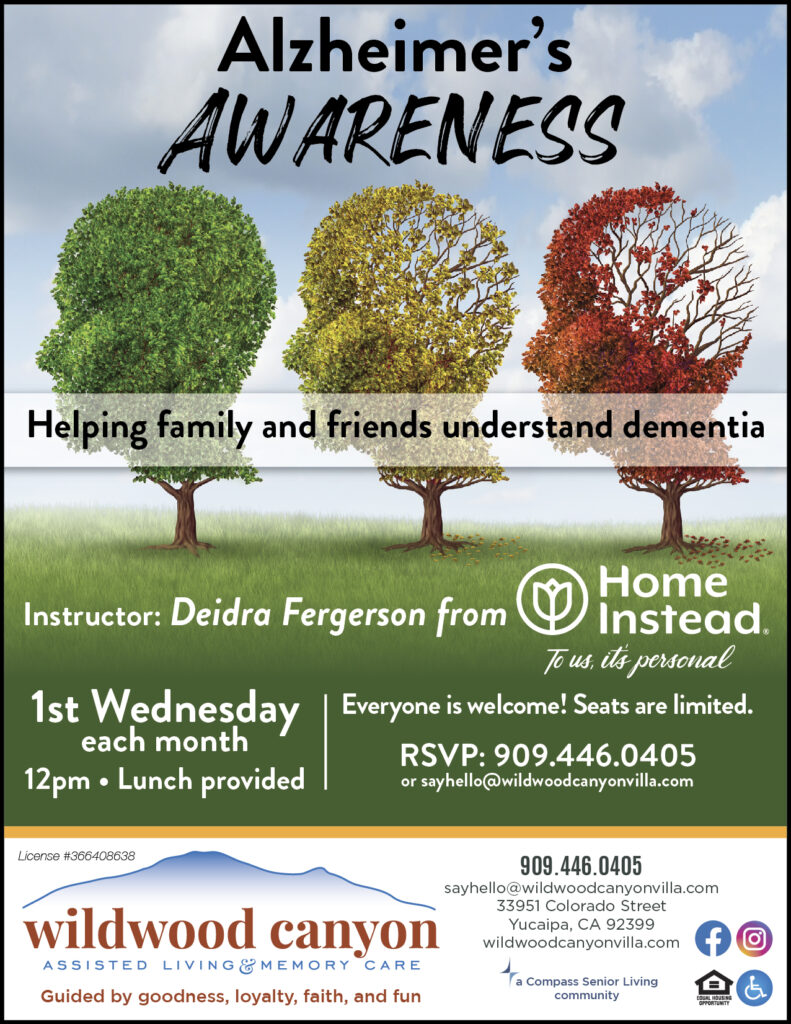 Alzheimer's Awareness Class @ Wildwood Canyon Villa | Yucaipa | California | United States