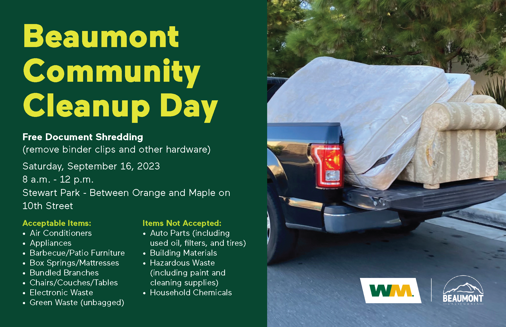 Beaumont Community Cleanup Day @ Stewart Park | Beaumont | California | United States