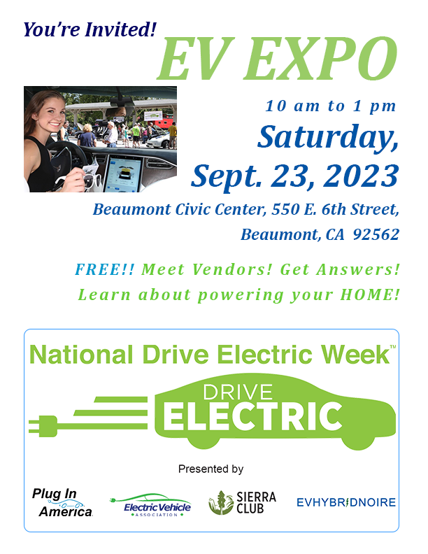 Drive Electric Earth Day @ Beaumont Civic Center