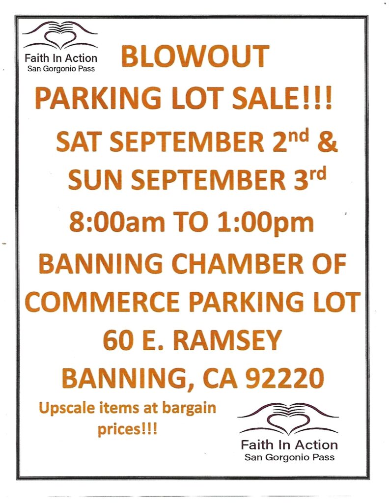 Parking Lot Sale @ Banning Chamber of Commerce | Banning | California | United States