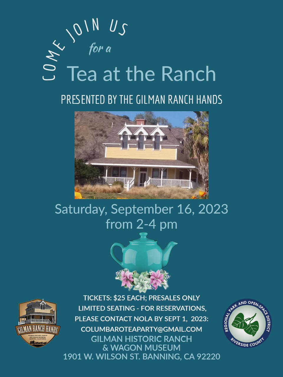 Tea at the Gilman Ranch @ Gilman Historic Ranch & Wagon Museum | Banning | California | United States