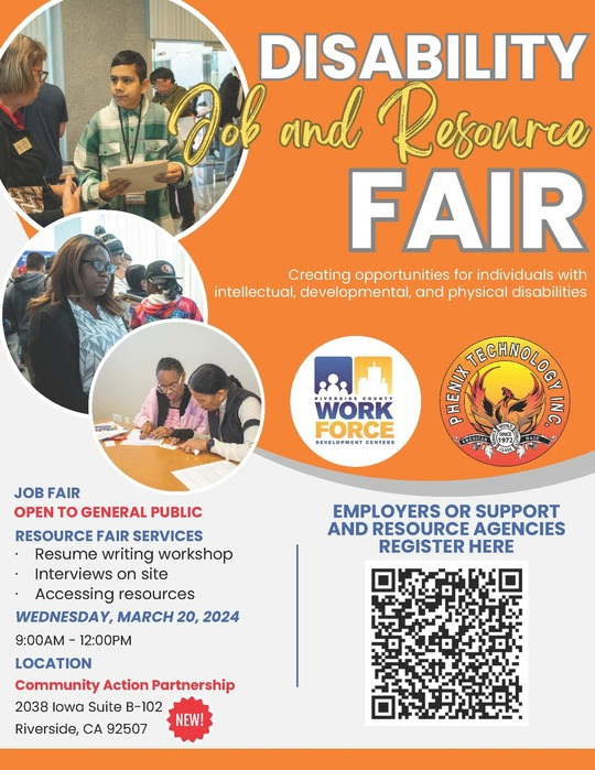 Disability Job & Resource Fair @ Community Action Partnership | Riverside | California | United States