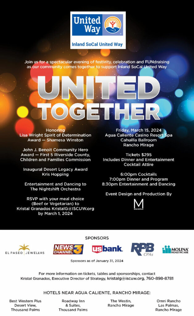 United Together FUNdraising Event @ Agua Caliente Casino Resort Spa