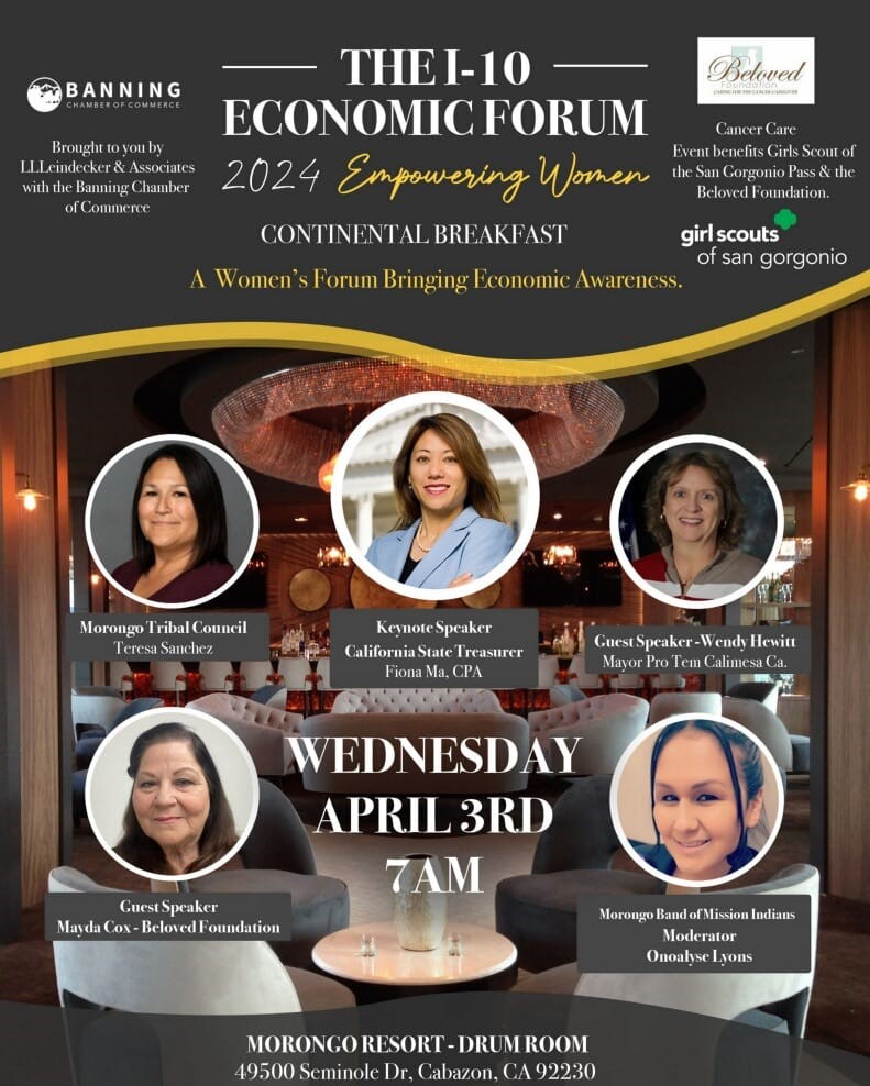 I-10 Economic Forum - Empowering Women @ Morongo Resort - Drum Room
