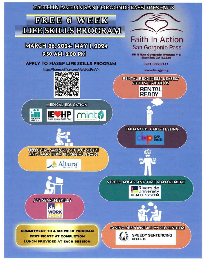 Free Life Skills Program @ Faith in Action of San Gorgonio Pass | Banning | California | United States