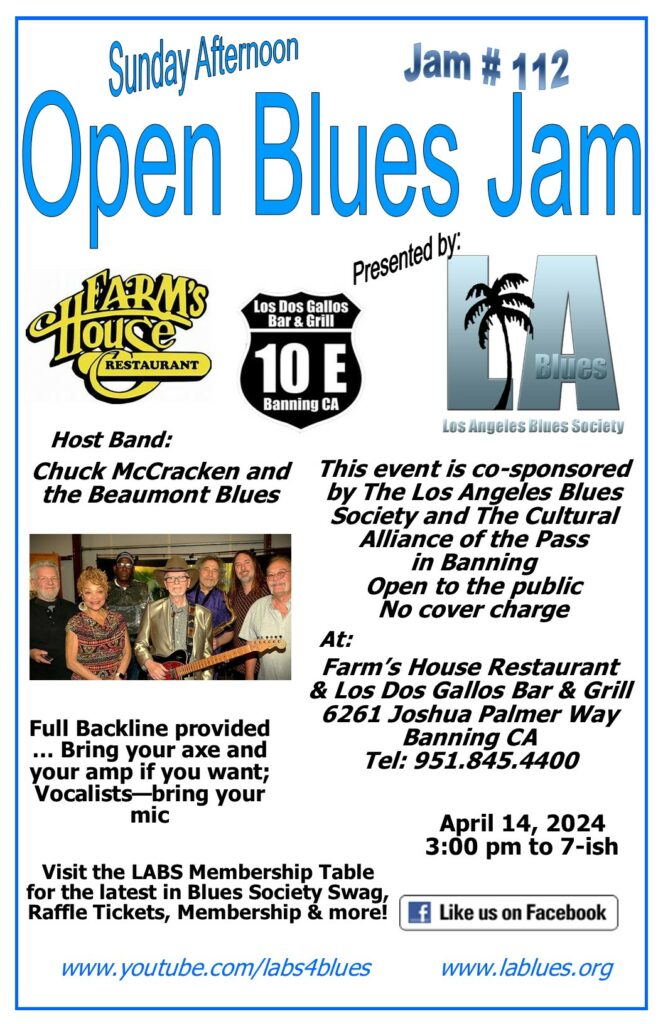 Open Blues Jam @ Farm's House Restaurant | Banning | California | United States