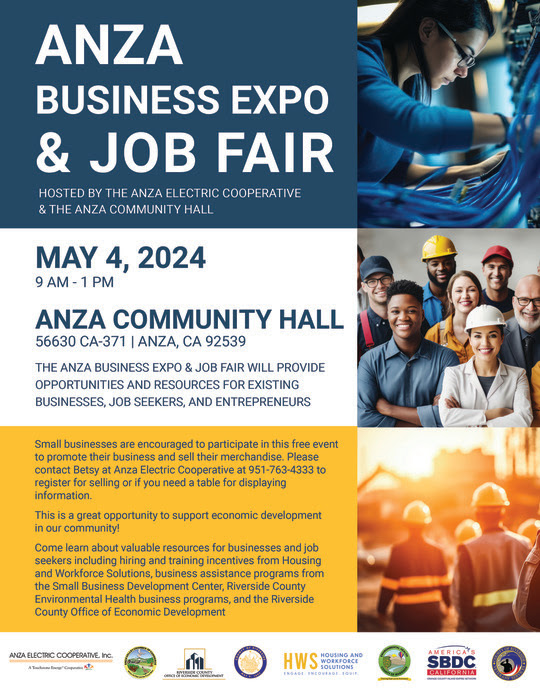 Anza Business Expo & Job Fair @ Anza Community Hall | Anza | California | United States