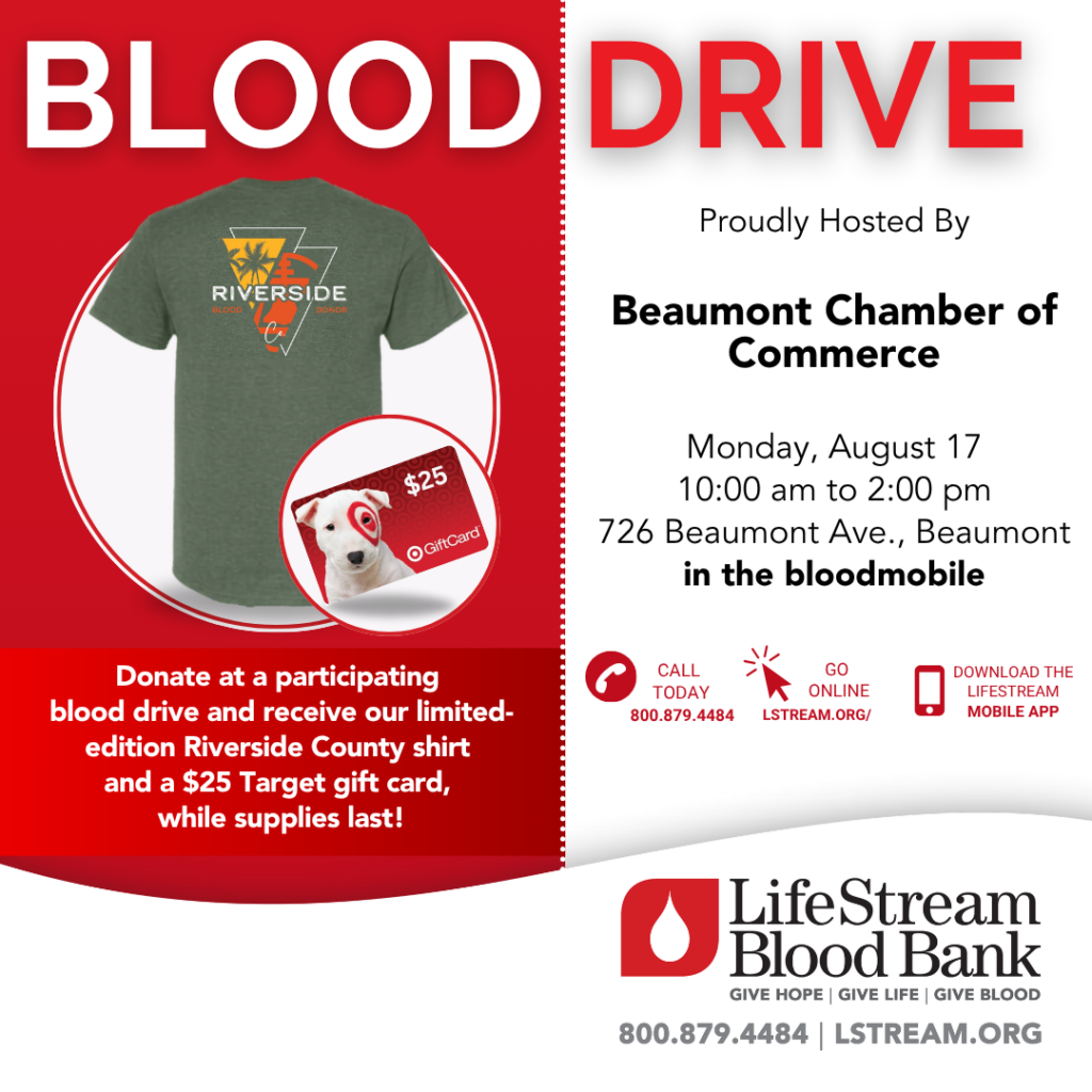 Life Stream Blood Drive @ Beaumont Chamber of Commerce | Beaumont | California | United States
