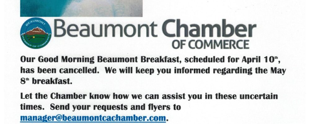 GOOD MORNING BEAUMONT BREAKFAST CANCELLED