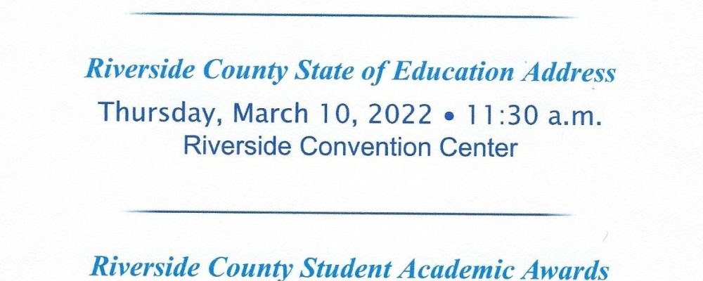 RivCo State of Education Address